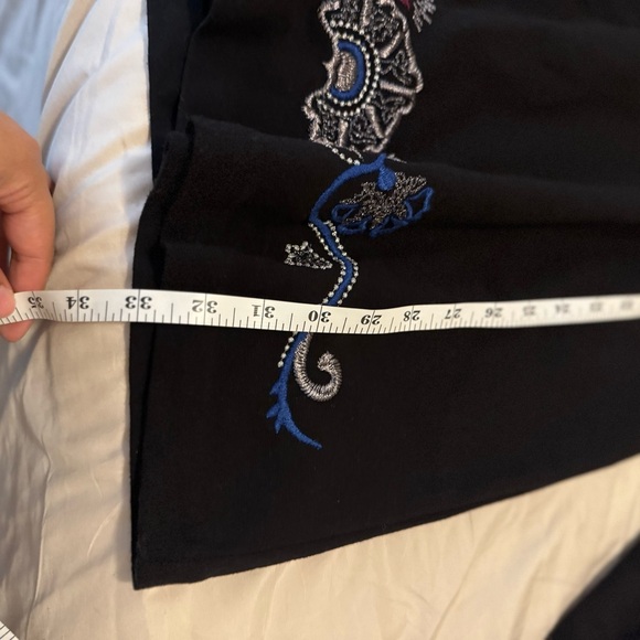 Free People holiday folk floral embroidered bell sleeve dress womens 4 bohemain - Picture 12 of 14